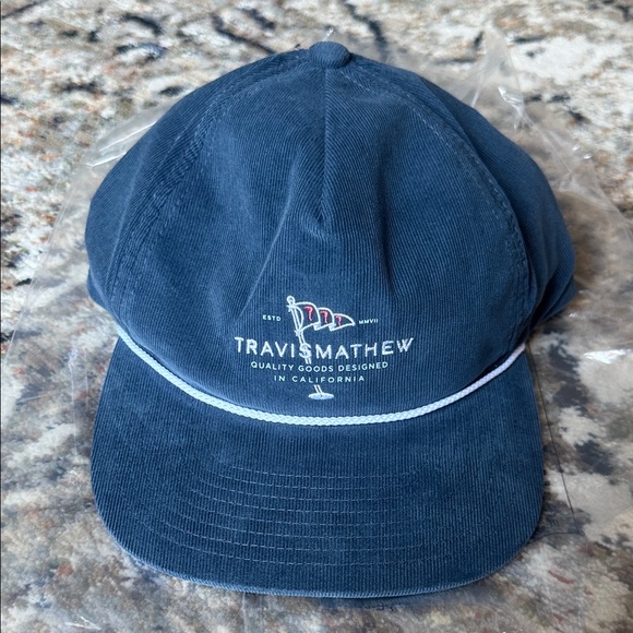 Travis Mathew Navy Blue Corduroy Hat NEW - Picture 1 of 4